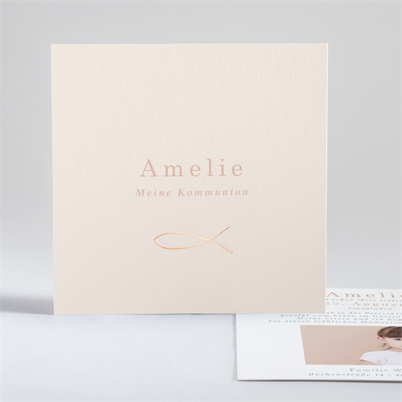 Einladung Kommunion Goldener Fisch ref.N351130