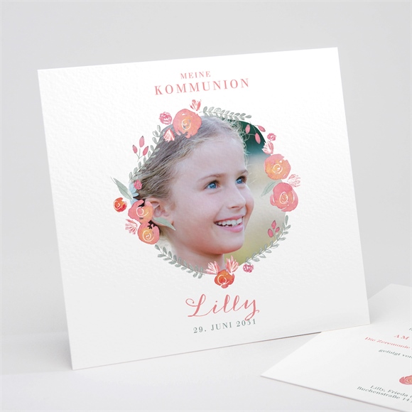 Einladung Kommunion Aquarellkranz ref.N311232