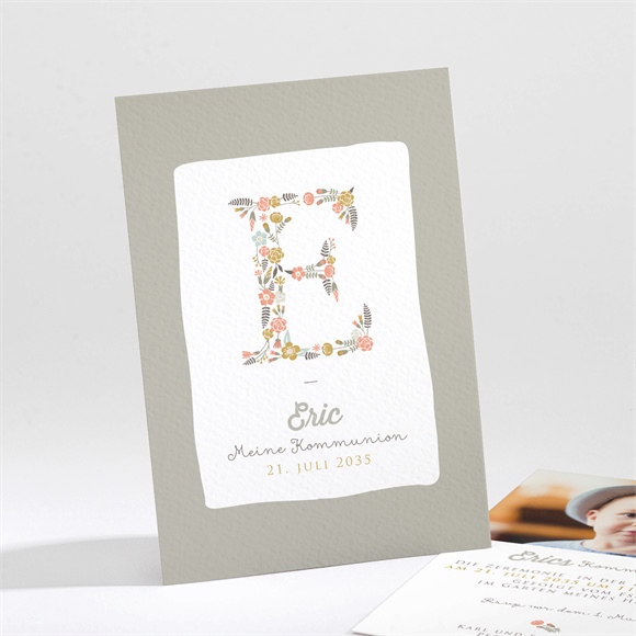 Einladung Kommunion Blumensignatur ref.N211296