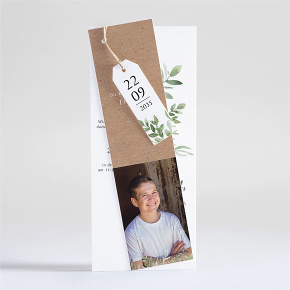 Einladung Konfirmation Kraftpapier ref.N93130