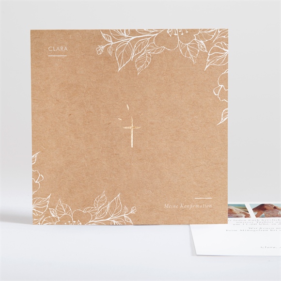 Einladung Konfirmation weiße malerei