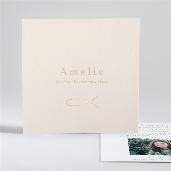 Einladung Konfirmation Vergoldeter Fisch ref.N351137