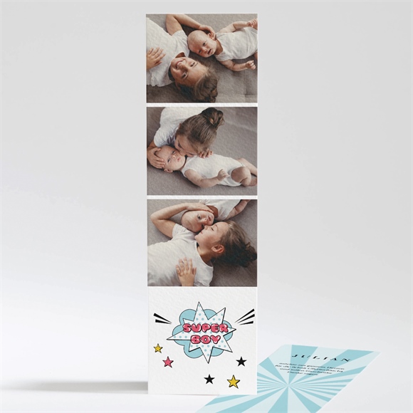 Dankeskarte Geburt Super Boy ref.N201216