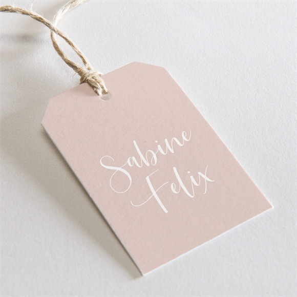 Geschenkanhänger Hochzeit Zartrosa und Kupfer ref.N29163