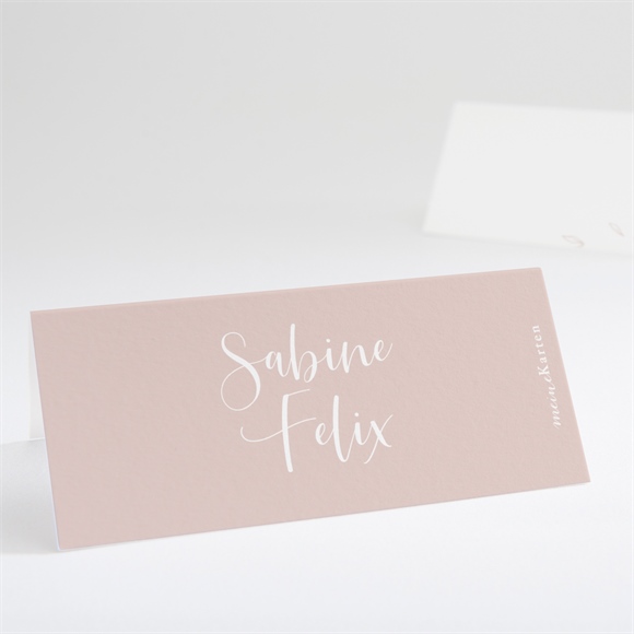 Tischkarte Hochzeit Zartrosa und Kupfer ref.N440755