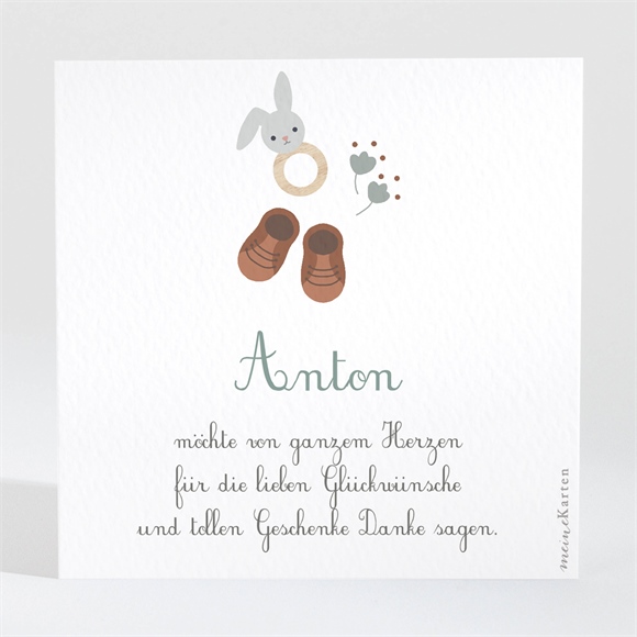 Dankeskarte Geburt Zärtlichkeit Junge ref.N3001660