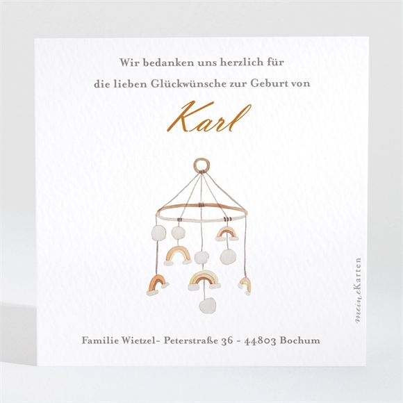 Dankeskarte Geburt Glücksmoment ref.N3001673