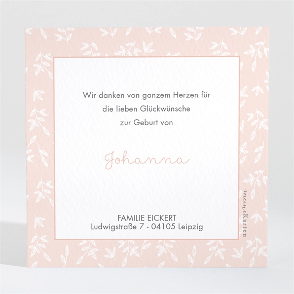 Dankeskarte Geburt Einfacher Rahmen und Foto ref.N3001637