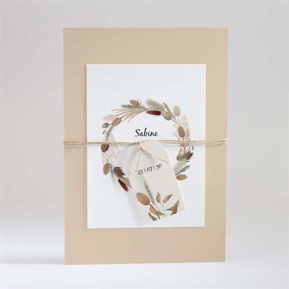 Hochzeitseinladung herbstkranz