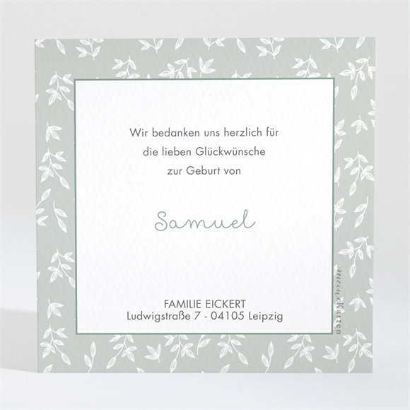 Dankeskarte Geburt Einfacher Fotorahmen ref.N3001638