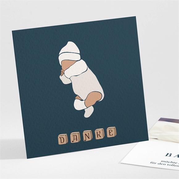 Dankeskarte Geburt Kleine Vintage Würfel ref.N301273