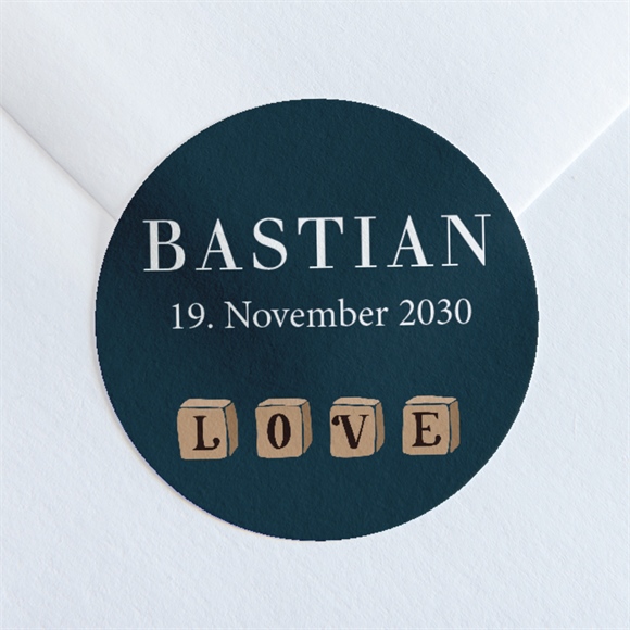 Sticker Geburt Kleine Vintage Würfel ref.N360156