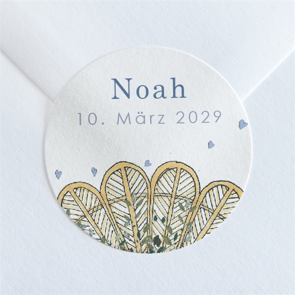 Sticker Geburt Wiege Jungen ref.N360137