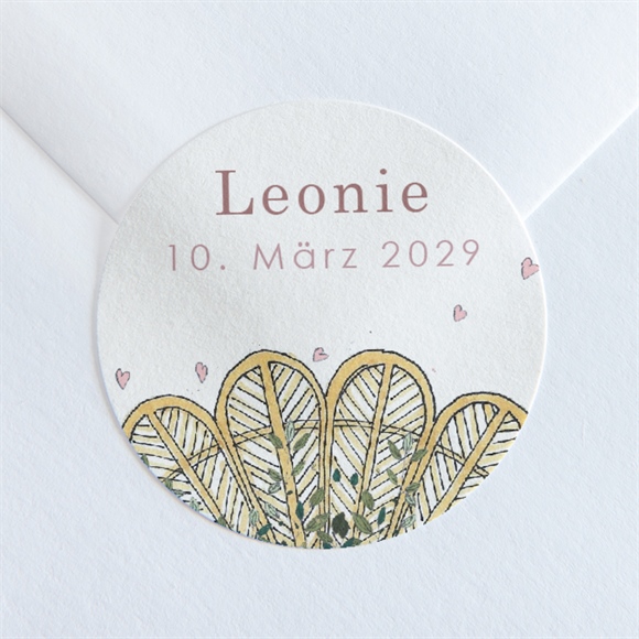 Sticker Geburt Wiege Mädchen ref.N360136