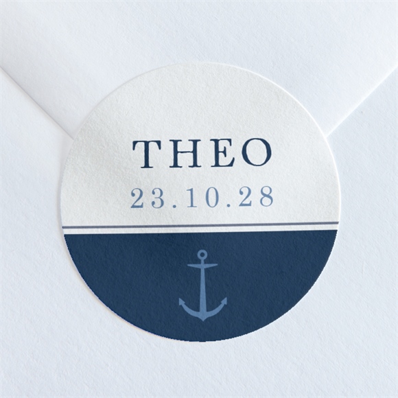 Sticker Geburt Anker und Muster ref.N360116