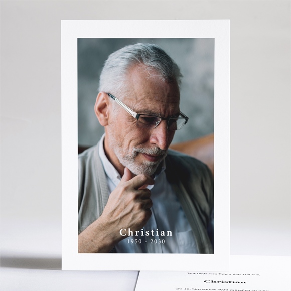 Trauerkarte Klassisches Porträt ref.N241232