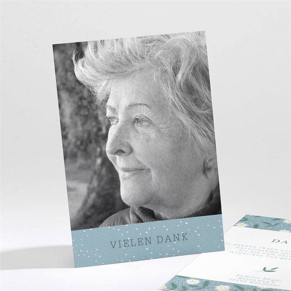 Trauerdanksagung Blumige Skizze ref.N211300