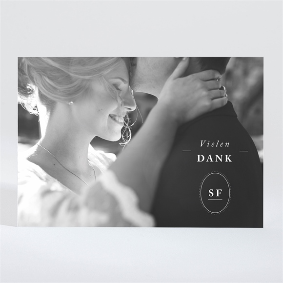 Dankeskarte Hochzeit Schick in Blau - Magnet ref.N11031