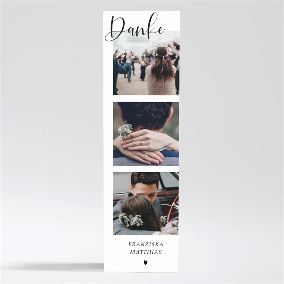 Dankeskarte Hochzeit Weiße Blüten - Magnet 1 ref.N200342