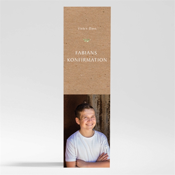 Dankeskarte Konfirmation Kraftpapier - Magnet ref.N200380
