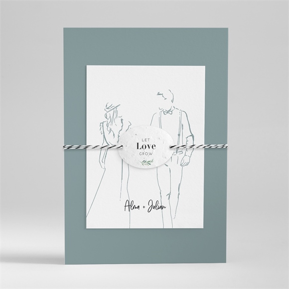 Hochzeitseinladung Liebeszeichnung ref.N99133