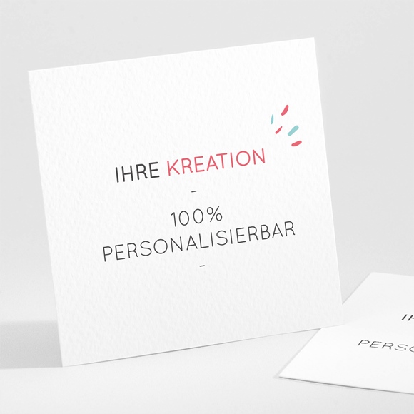 Dankeskarte Taufe Blanco - 9,5x9,5cm (N301184) ref.N301184