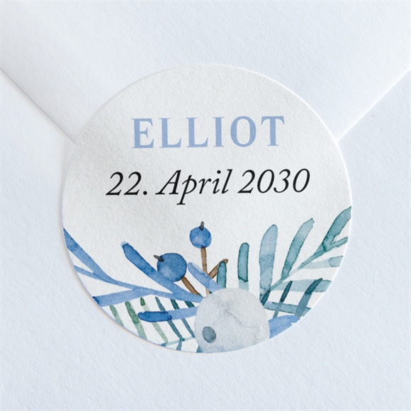 Sticker Geburt Blaubeerstrauß ref.N360195