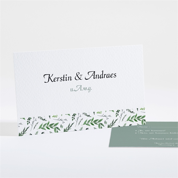 Antwortkarte Hochzeit Blätterband ref.N161126
