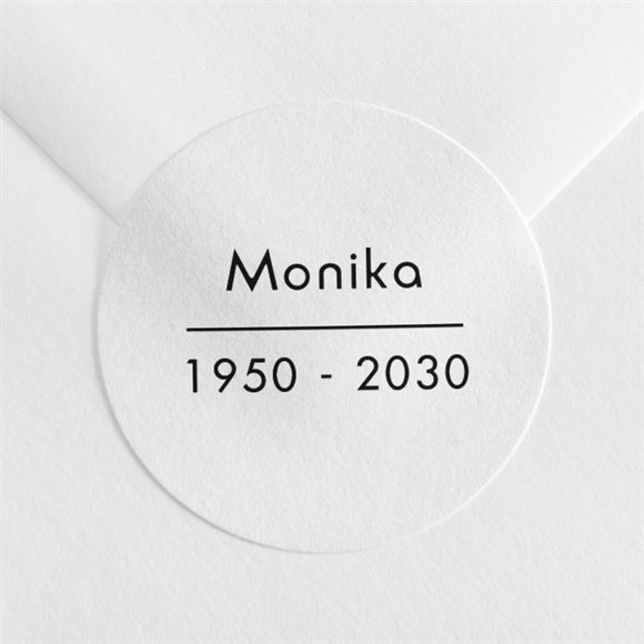 Aufkleber Trauer Silberne Initiale ref.N360306