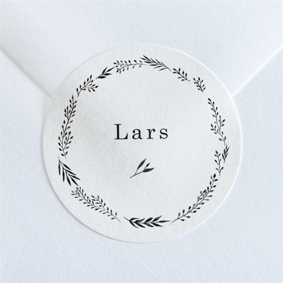 Aufkleber Trauer Filigraner Blätterkanz ref.N360209