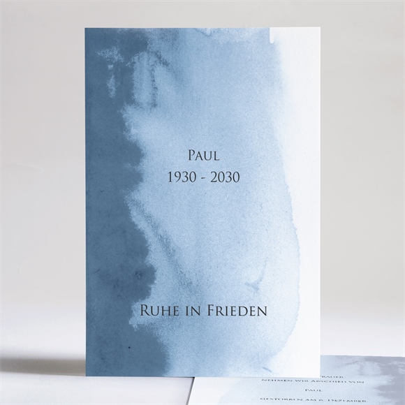 Trauerkarte Zarter Aquarellgruß ref.N241227