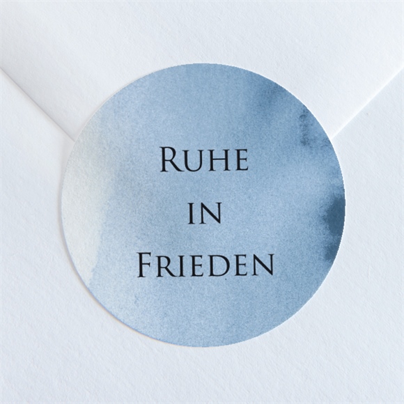 Aufkleber Trauer Zarter Aquarellgruß ref.N360216