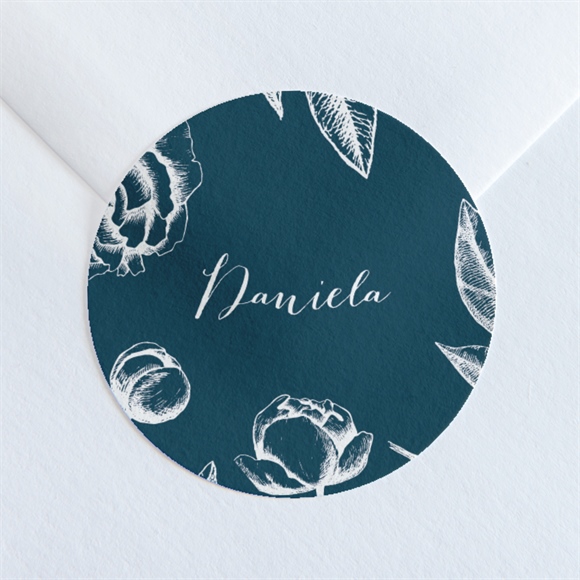 Aufkleber Trauer Blumenzeichnung ref.N360254