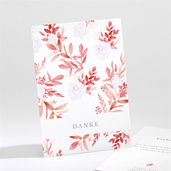 Trauerdanksagung Rotes Blumenbeet ref.N211303