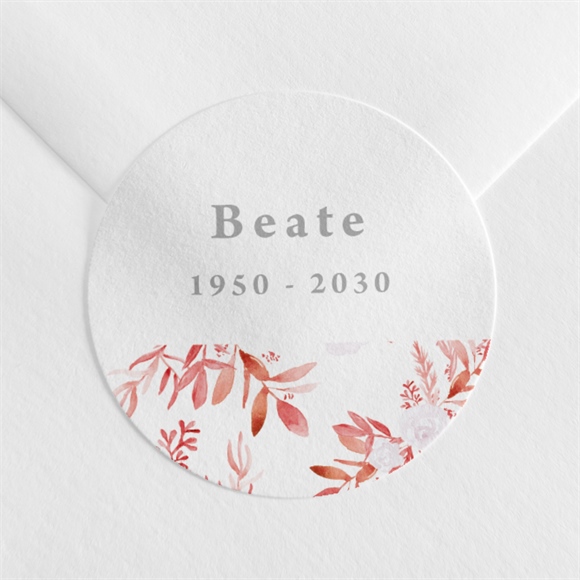 Aufkleber Trauer Rotes Blumenbeet ref.N360301