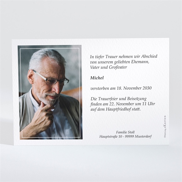 Trauerkarte Schönes Portrait ref.N11046