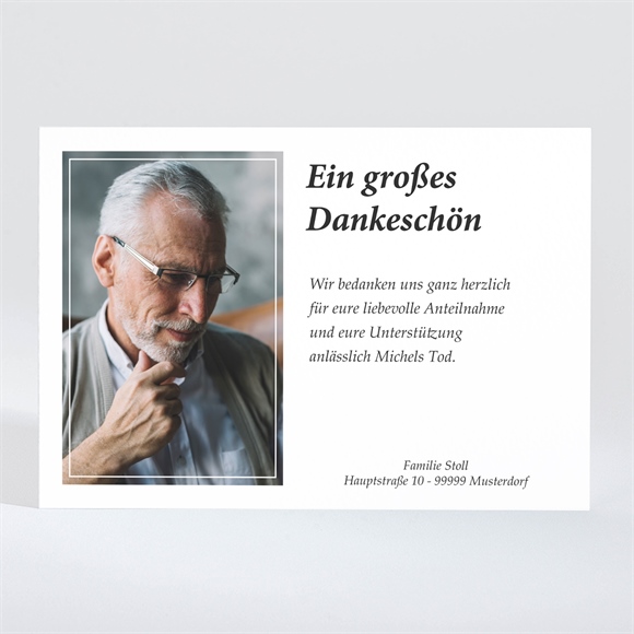 Trauerdanksagung Schönes Portrait - Magnet ref.N11047