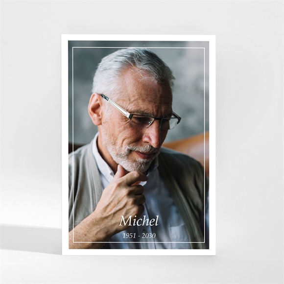 Trauerdanksagung Schönes Portrait - Magnet 2 ref.N21056