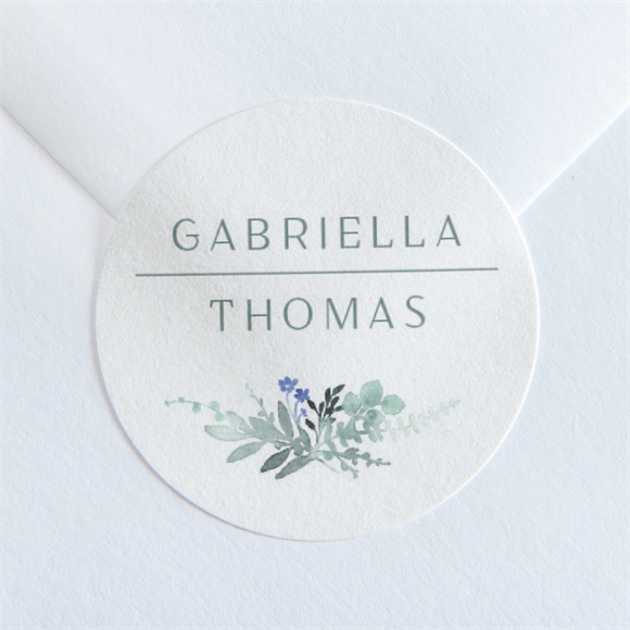 Aufkleber Hochzeit Aquarell Poesie ref.N36095