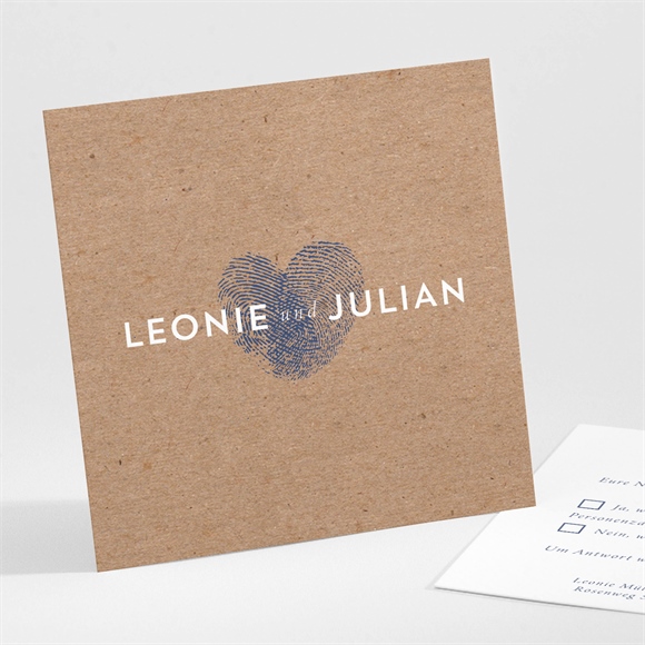 Antwortkarte Hochzeit Einzigartige Fingerabdrücke ref.N301240