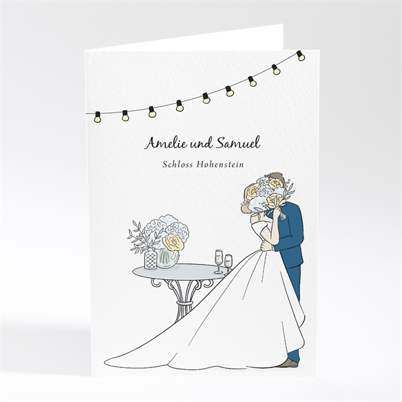 Menükarte Hochzeit Liebespaar ref.N401837