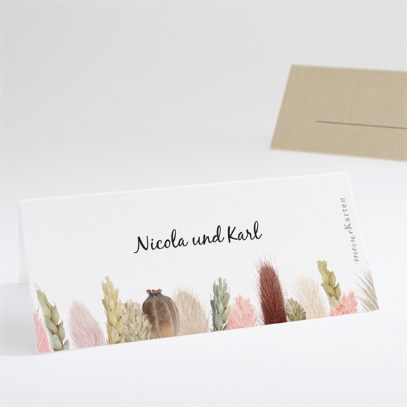 Tischkarte Hochzeit feldblumenstrauß