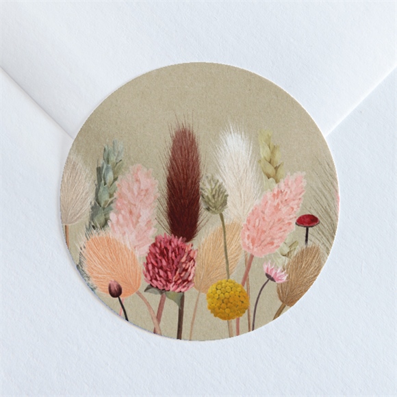 Aufkleber Hochzeit Feldblumenstrauß ref.N360168