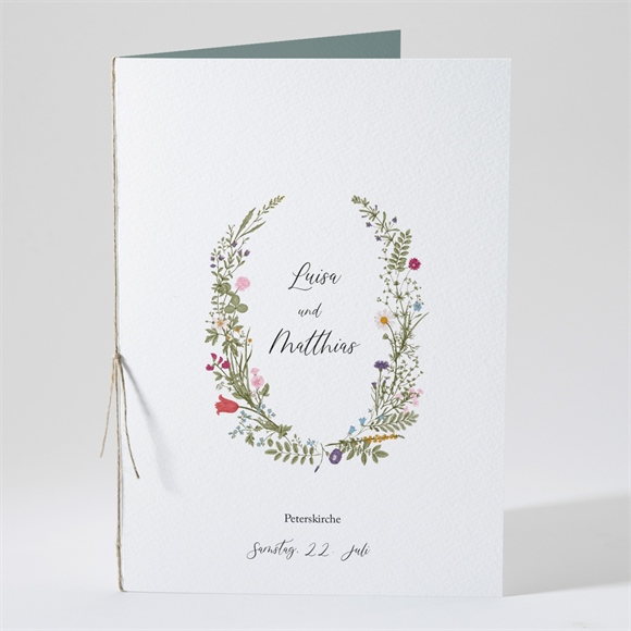 Kirchenheft Hochzeit gravur mit ländlichem motiv