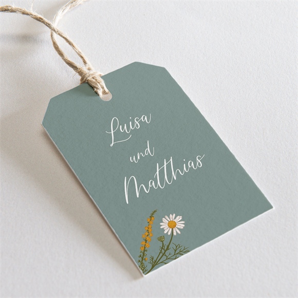 Geschenkanhänger Hochzeit Gravur mit ländlichem Motiv ref.N29190