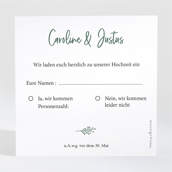 Antwortkarte Hochzeit Samenliebe ref.N3001681