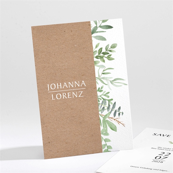 Save the Date Karte Blätterschmuck ref.N211306