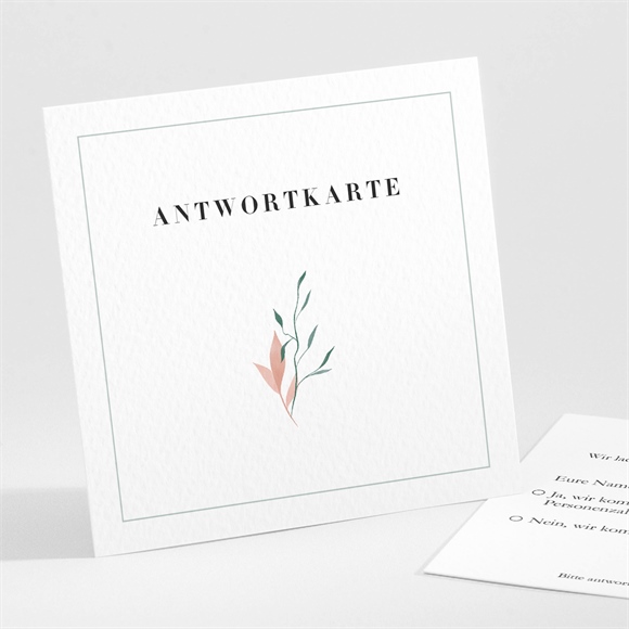 Antwortkarte Hochzeit Blättersamen ref.N301279