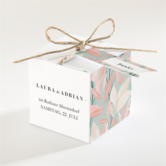 Geschenkbox Hochzeit Blättersamen ref.N340357