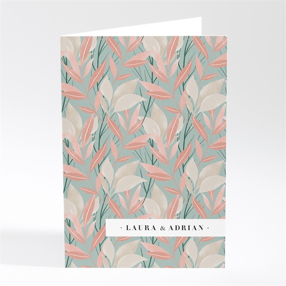 Menükarte Hochzeit Blättersamen ref.N401836